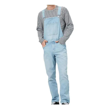 "Vintage denim overall til herrer med justerbare stropper og rummelige lommer i åndbar, fade-resistent stof"